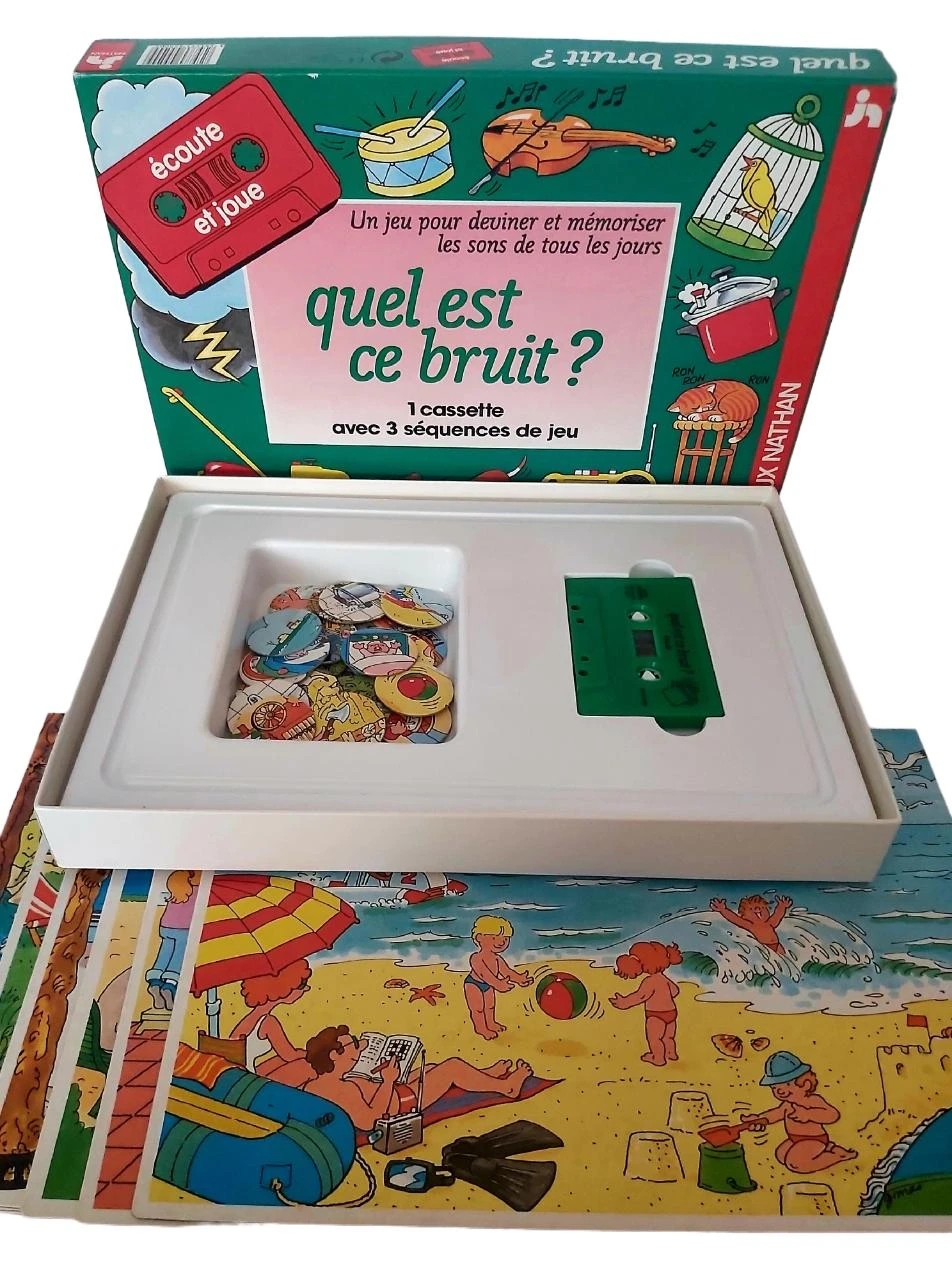 ​Quel Est Ce Bruit ? Loto Sonore Nathan (1991) Cassette Complet